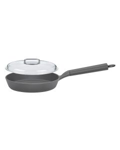 Spring Escale Bratpfanne aus Gusseisen mit Domo Glasdeckel, Ø24cm