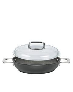 Spring Meridian Intense Pro Servierpfanne XL mit Domo Glasdeckel
