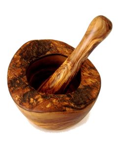 Olivenholz Großer Mörser rustikal, ca Ø19cm