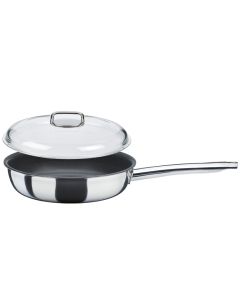 Vulcano Classic Bratpfanne XL hoch, mit Domo Glasdeckel