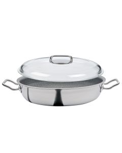 Spring Vulcano Intense Pro Servierpfanne XL hoch mit Domo Glasdeckel