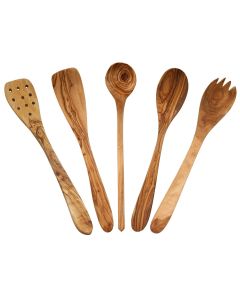 Kitchen Helper Set 5 Pcs Olive Wood