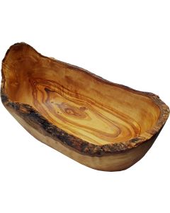 Fruit Bowl Oval Olive Wood Natural, 24 x 16 cm