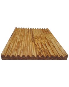 Olivenholz Modern Brotschneidebrett, flach mit Rillen