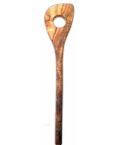 Cooking Spoon Pointed with Hole Olive Wood