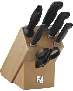 Four Star Knife block, natural wood, 7 pcs.