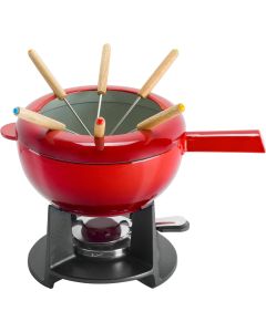 Zwilling Fondue-Set cast iron, cherry-red, ∅20cm