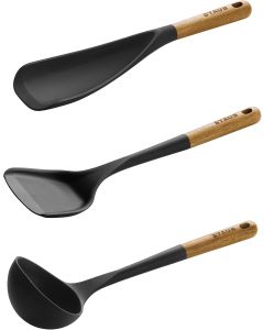 Staub Küchenhelfer-Set Silikon/Holz, 3-tlg.