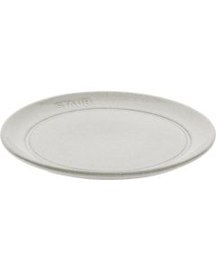 Staub Ceramic plate flat, white truffle