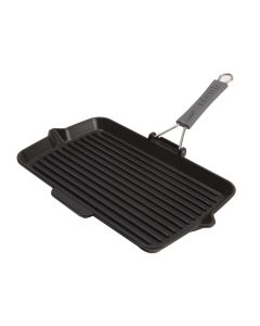 Grill pan, rectangular, 34 cm x 21 cm, black
