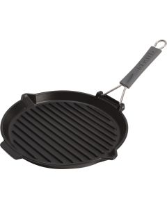 Grill pan, round, 27 cm, black