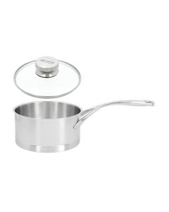 Demeyere Atlantis 7 Stielkasserolle mit Glasdeckel, Ø16cm