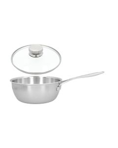 Demeyere Industry 5 Konische Sauteuse mit Zwilling Glasdeckel, Ø20cm
