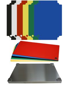 Top Board Edelstahl Schneidbrett + 12 farb. Einlagen, GN1/1
