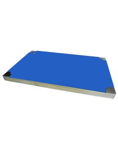 Top Board Edelstahl GN 1/1 mit 3 Schneideinlagen vollflächig, blau 