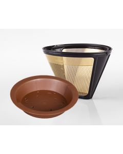 GF4S Gold Kaffee-Dauerfilter (Filter Nr. 4) mit Titanhartschicht + Tröpfli