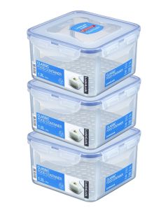 3x Container Square with Serving Inset 1.2 l (HPL822T/3)