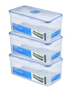 3x Rectangular Tall Food / Bread Container (HPL848/3)