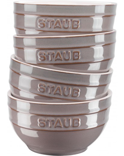 Staub: Schüssel Set 4-tlg., Ø14cm, Antik-Grau