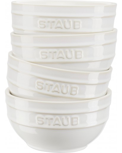 Staub: Schüssel Set 4-tlg., Ø12cm, Elfenbein-Weiß