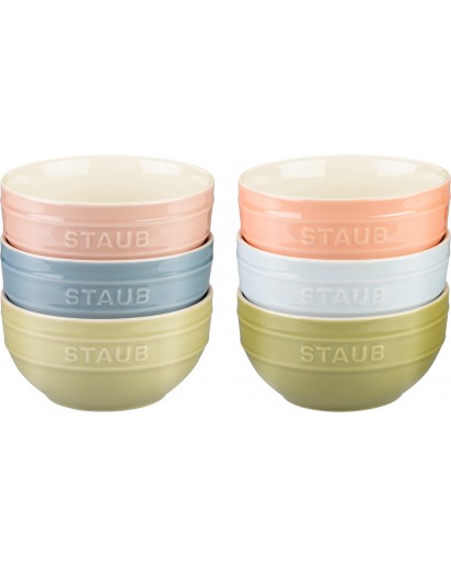 Staub: Schüssel Set Macaron 6-tlg., Ø14cm, Keramik 