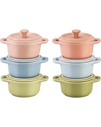 Staub: Mini Cocotte Set Macaron 6-tlg., Ø10cm, Keramik