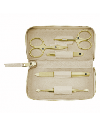 Zwilling: Premium Maniküre Pediküre Set 5-tlg., gold/beige