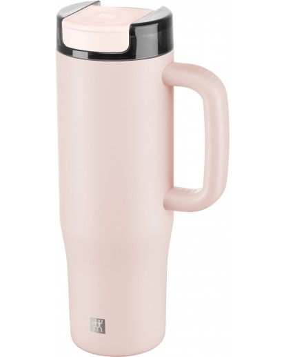 Zwilling: Thermo Plus Thermobecher mit Strohhalm, 900 ml, Edelstahl, Pink
