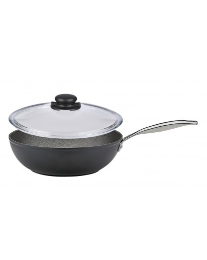 Spring: Meridian Intense Pro Wokpfanne mit Vulcano Glasdeckel, Ø28cm