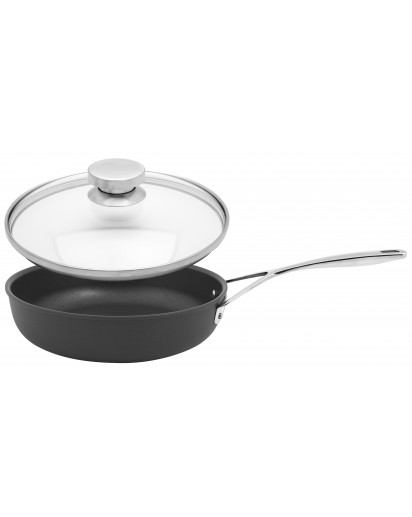 Demeyere: Alu Pro 5 Bratpfanne hoch mit Zwilling Glasdeckel, Ø24cm