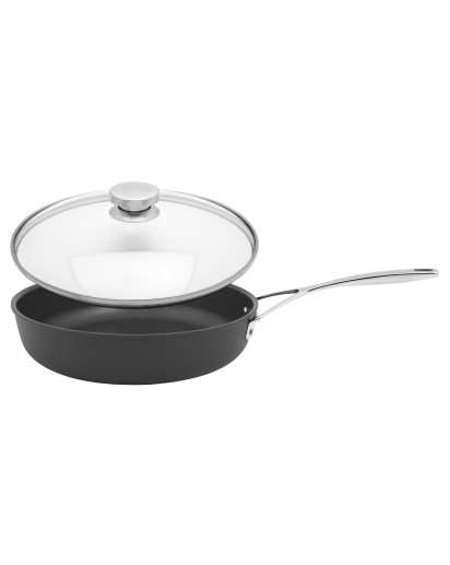 Demeyere: Alu Pro 5 Bratpfanne hoch mit Zwilling Glasdeckel, Ø28cm