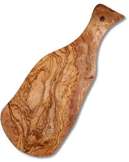 Tray with Handle Olive Wood Natural Cut, 30 x 13 cm