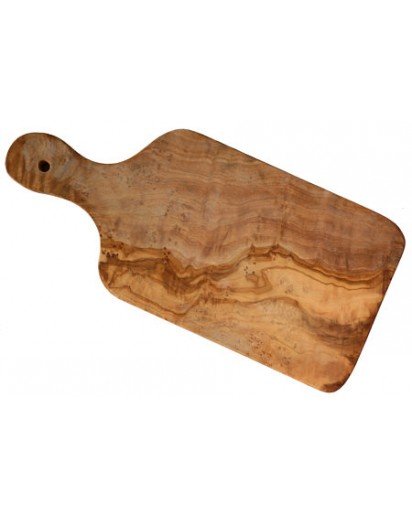 Tray with Handle Rounded Olive Wood, 27 cm