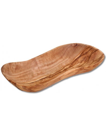 Bowl Wave Shape Olive Wood, 23 x 10 cm