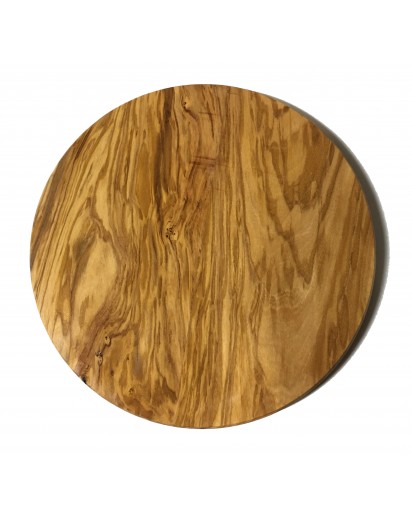 Olivenholz Brett rund, ca Ø24cm