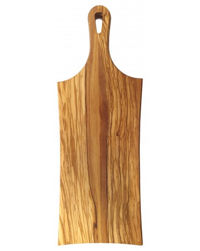Olivenholz Swing Griffbrett / Gemüsebrett, gerundet, ca. 37x14cm