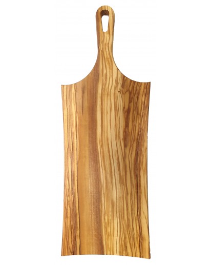 Olivenholz Swing Griffbrett / Gemüsebrett, gerundet, ca. 51x19cm