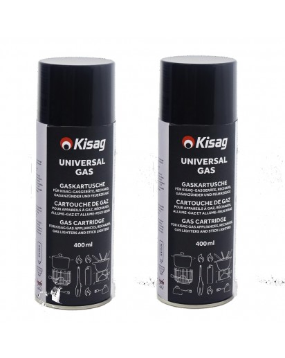 Kisag: Kigas Universalgas 2x Nachfüllflaschen (inkl. Adapter)