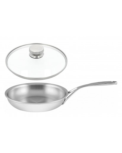 Demeyere: Proline 7 Bratpfanne mit Zwilling Glasdeckel, Ø24cm