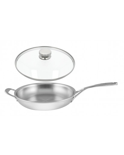Demeyere: Proline 7 Bratpfanne mit Zwilling Glasdeckel, Ø28cm