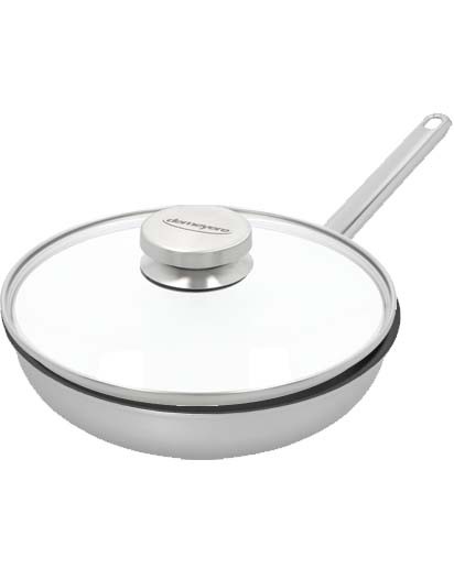 Demeyere: Controlinduc Frying Pan Duraslide Ultra with Glass Lid, Ø28cm