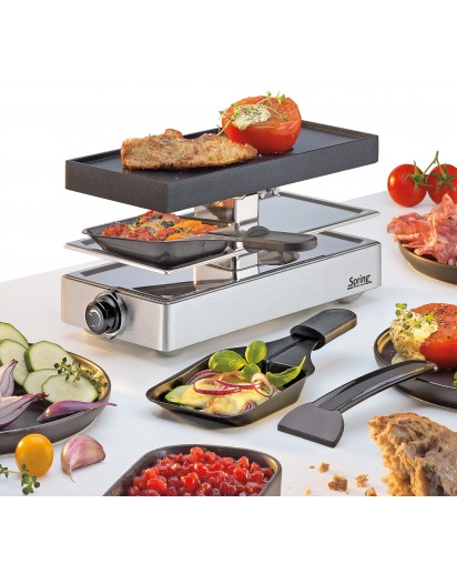 Spring: Raclette2 Classic Raclette mit Alugrillplatte silber