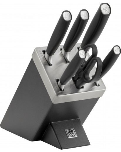 Zwilling: All * Star Selbstschärfender Messerblock 7-tlg., anthrazit