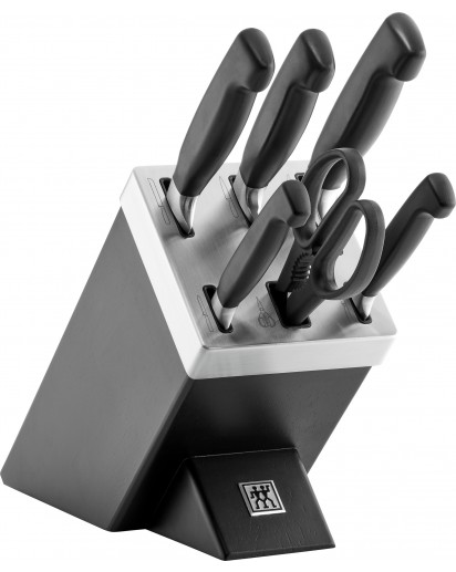 Zwilling: Vier Sterne Selbstschärfender Messerblock, Esche, 7-tlg.