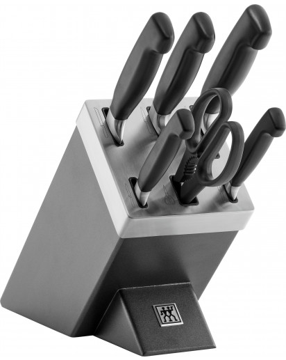 Zwilling: Vier Sterne Selbstschärfender Messerblock, Esche, 7-tlg.