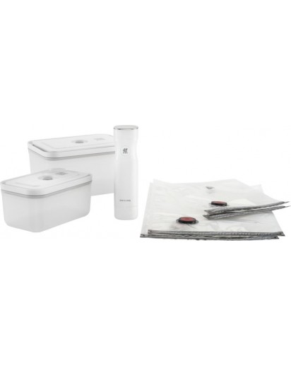 Zwilling: Fresh & Save Vakuum Starterset, Kunststoff / M/L, 7-tlg, Weiß