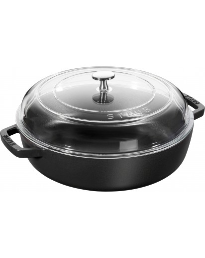 Staub: Bräter mit Glasdeckel, Ø28cm, schwarz
