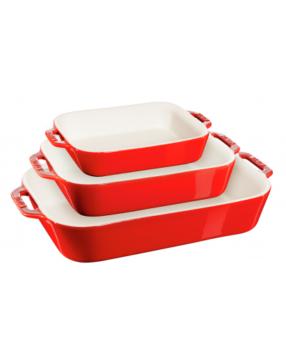 Staub: Ovenware Set 3-pcs, cherry-red