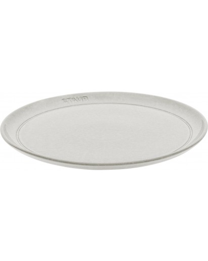Staub: Ceramic plate flat, white truffle, Ø26cm