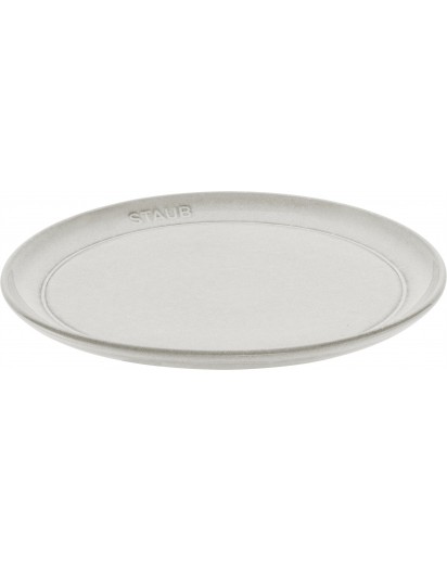 Staub: Ceramic plate flat, white truffle, Ø22cm